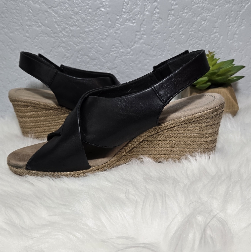 Clark's Lafely Alaine Wedge black sandals